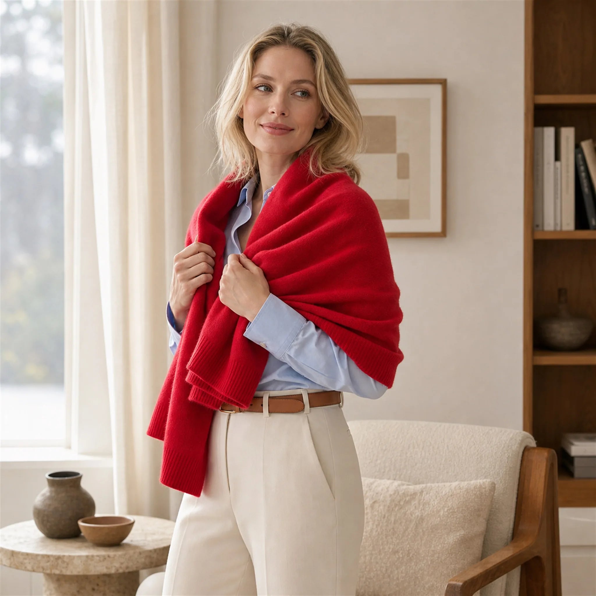 Audingull 100% Cashmere Lightweight Shawl Wrap for Women