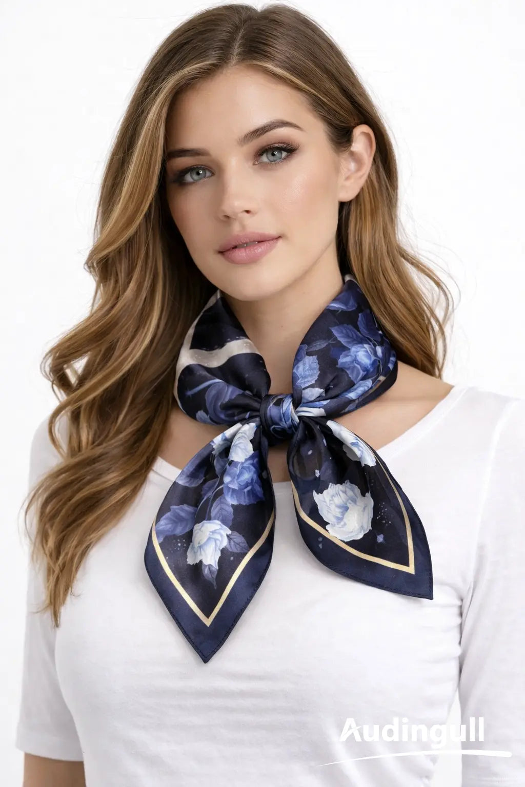 Audingull Square 100% Silk Scarf for Women Fashion
