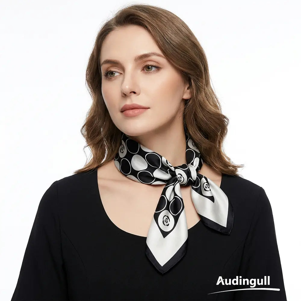 Audingull Classic Style 100% Silk Scarf for Women
