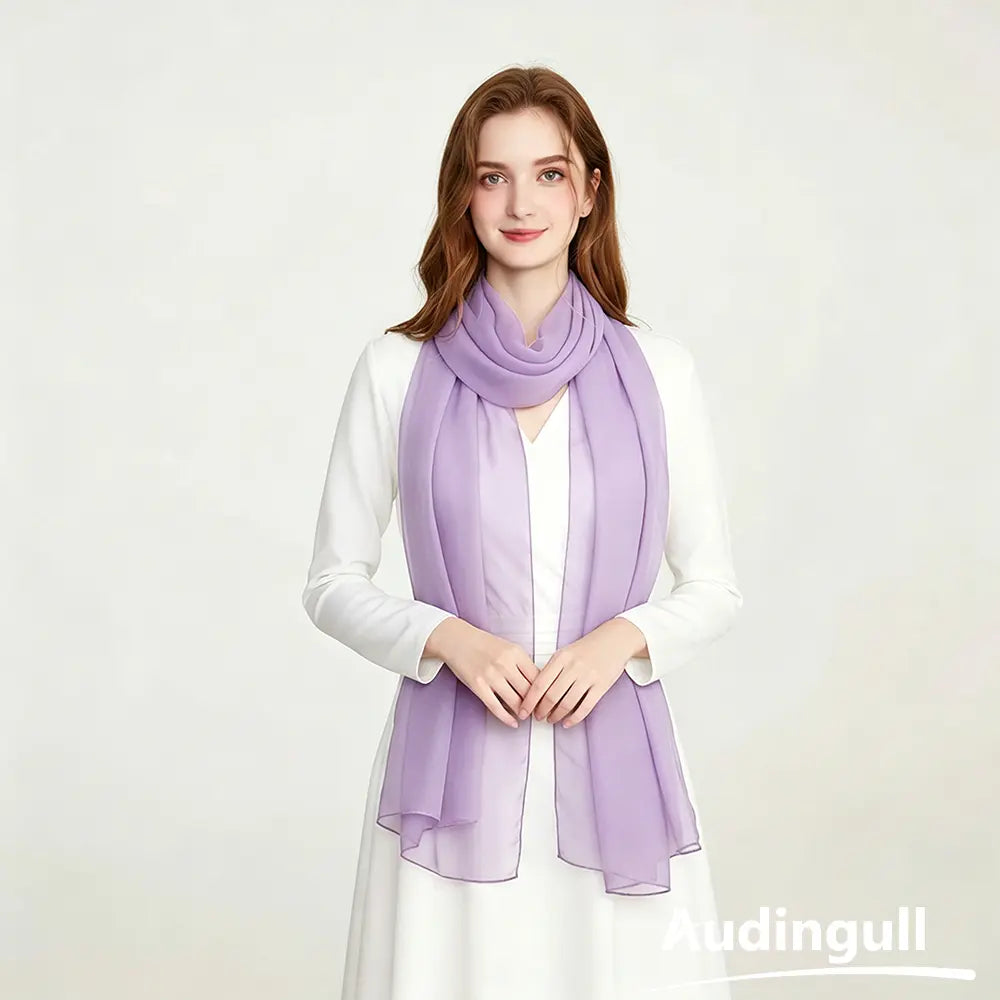Audingull Lightweight 100% Mulberry Silk Scarf & Wrap