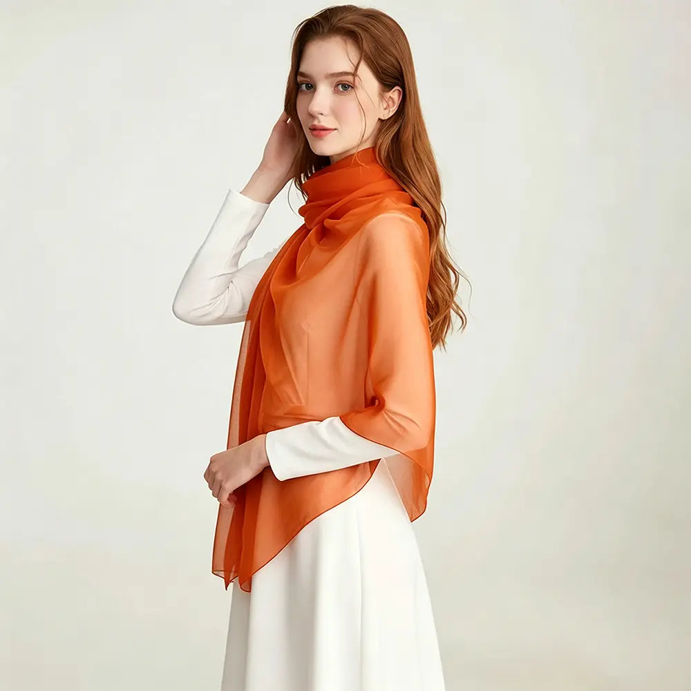 Audingull Lightweight 100% Mulberry Silk Scarf & Wrap
