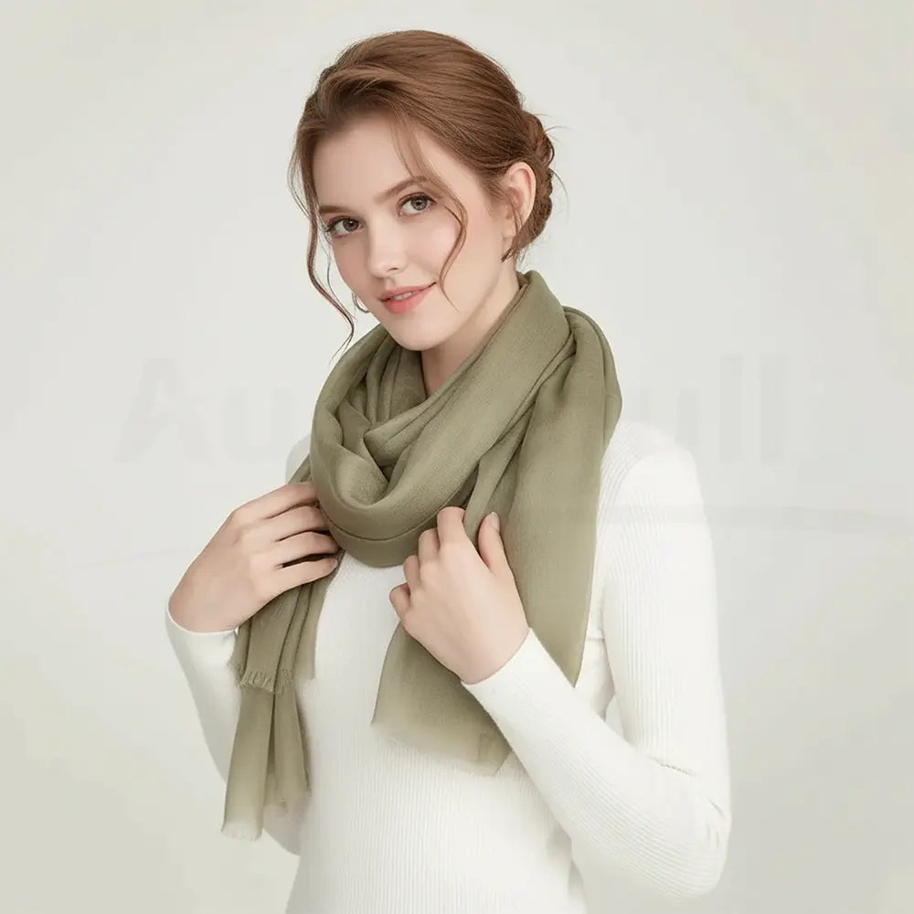 Audingull Soft 100% Cashmere Cloud-Light Scarf Wrap