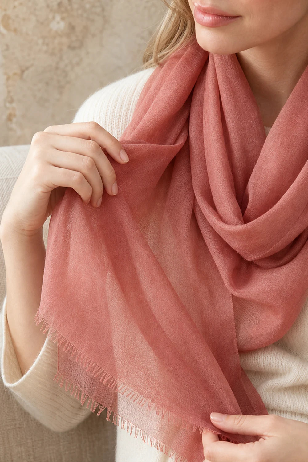 Audingull 100% Cashmere Lightweight Wrap Scarf for Women