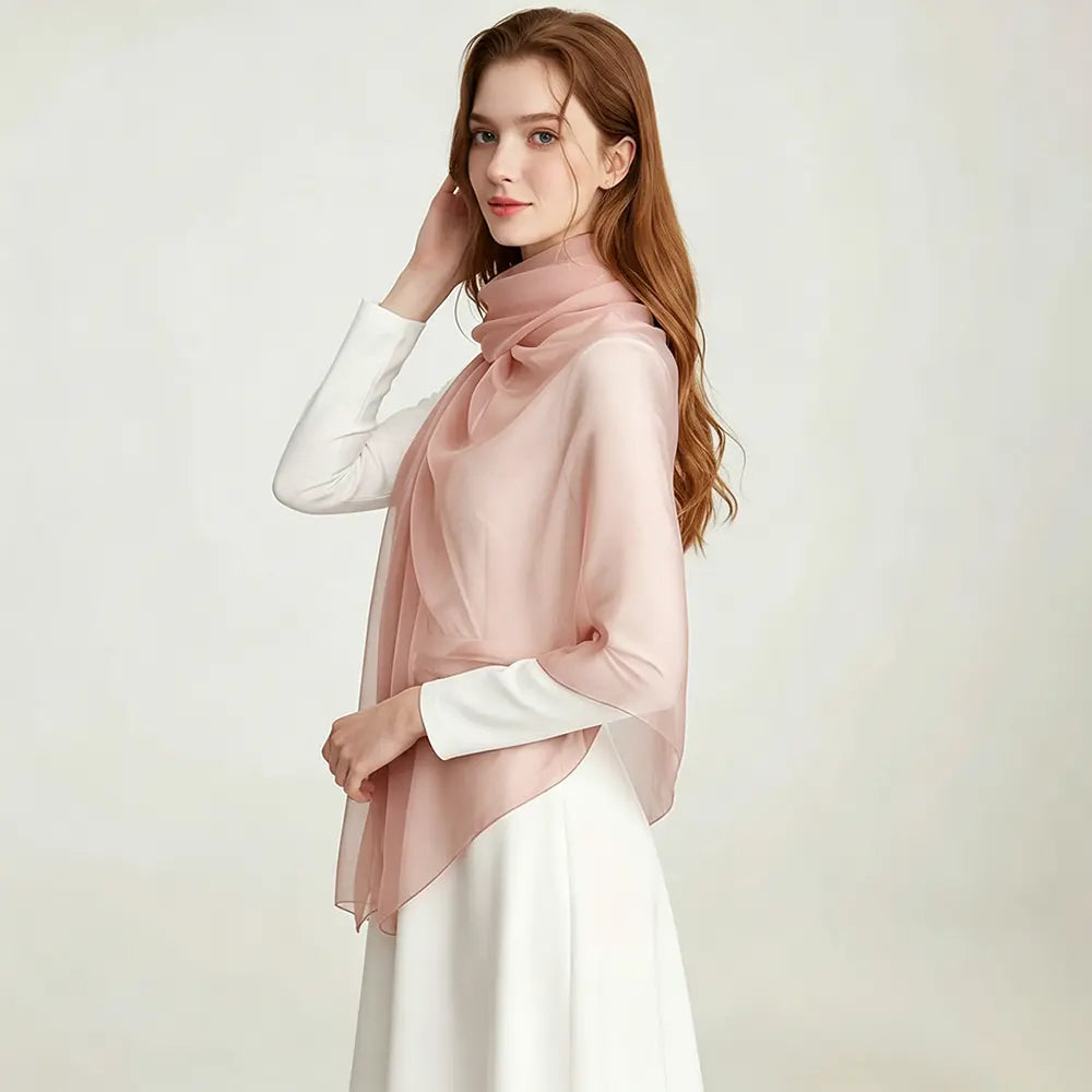 Audingull Lightweight 100% Mulberry Silk Scarf & Wrap