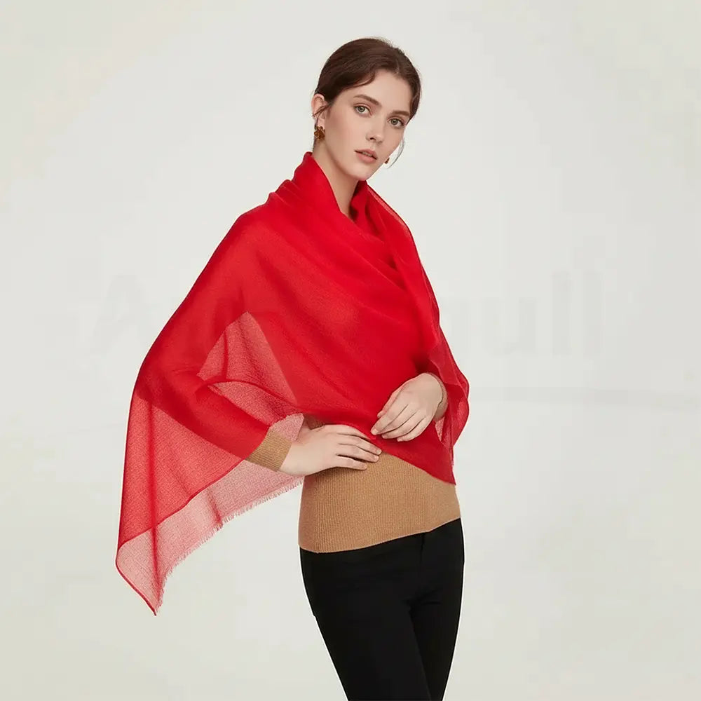 Audingull Soft Pure Cashmere Cloudweight Scarf Wrap