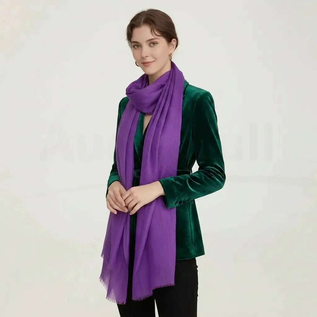 Audingull Soft 100% Cashmere Cloud-Light Scarf Wrap