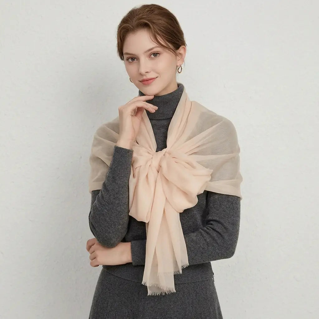 Audingull Soft 100% Cashmere Cloud-Light Scarf Wrap