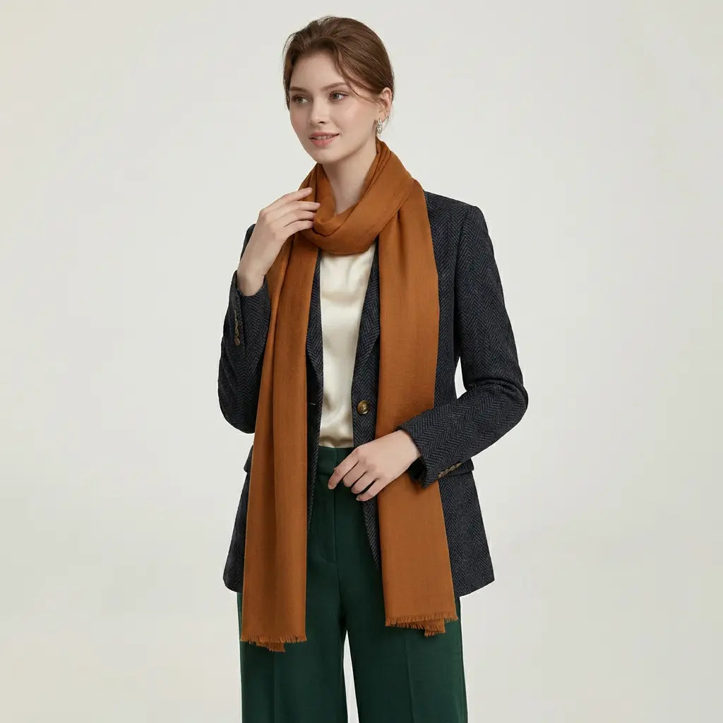 Audingull Soft 100% Cashmere Cloud-Light Scarf Wrap