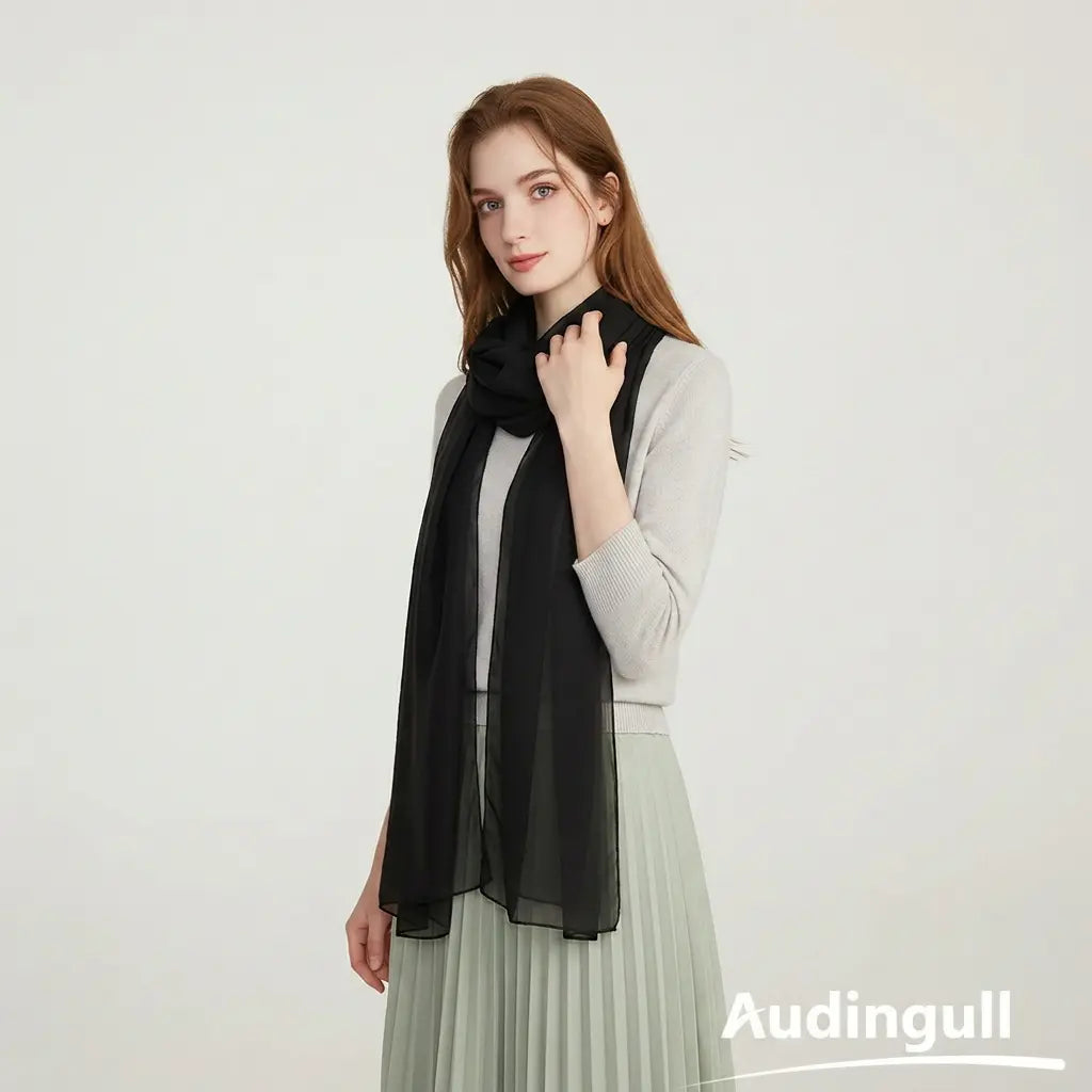 Audingull Lightweight 100% Mulberry Silk Scarf & Wrap