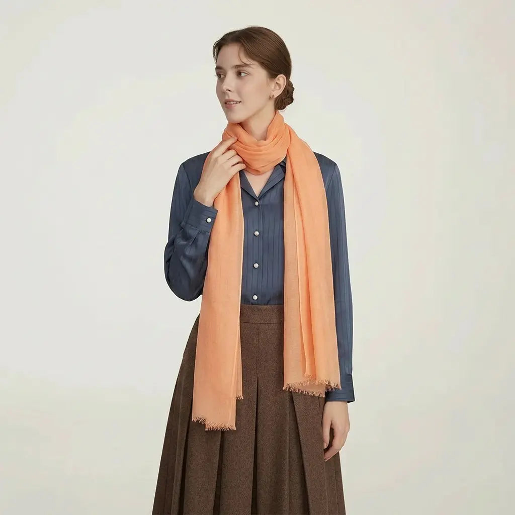 Audingull Soft 100% Cashmere Cloud-Light Scarf Wrap