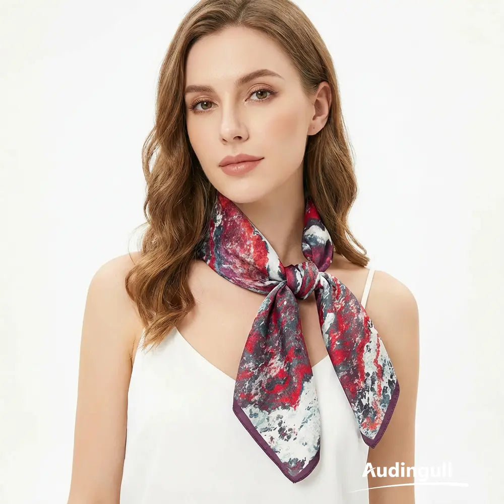 Audingull Lightweight Women's 100% Silk Scarf for Spring and Summer