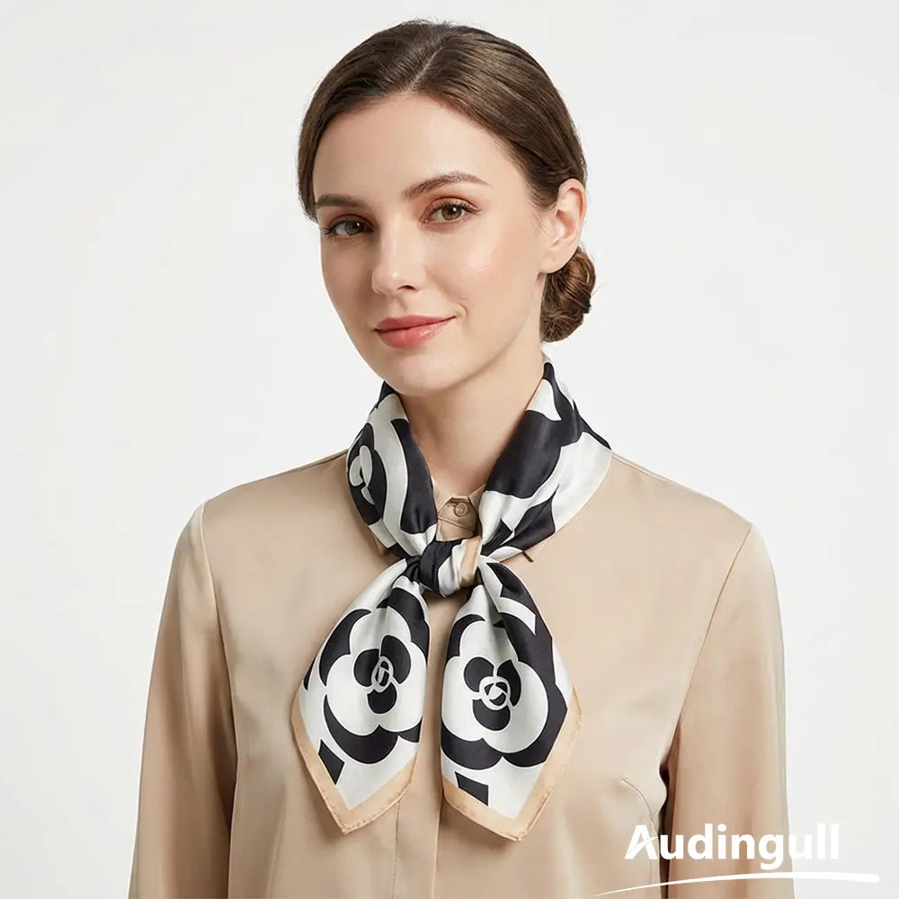 Audingull 100% Mulberry Silk Square Scarf