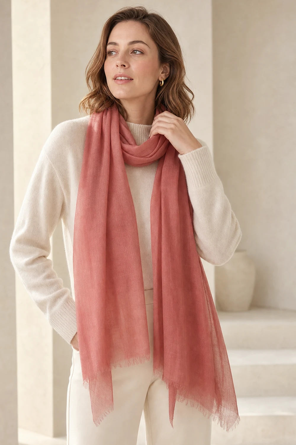 Audingull 100% Cashmere Lightweight Wrap Scarf for Women