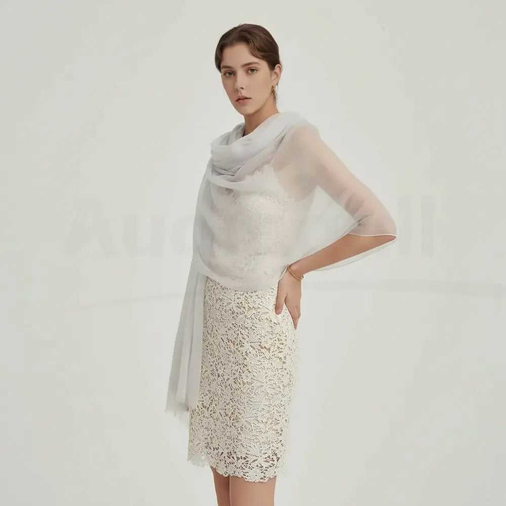 Audingull Soft Pure Cashmere Cloudweight Scarf Wrap