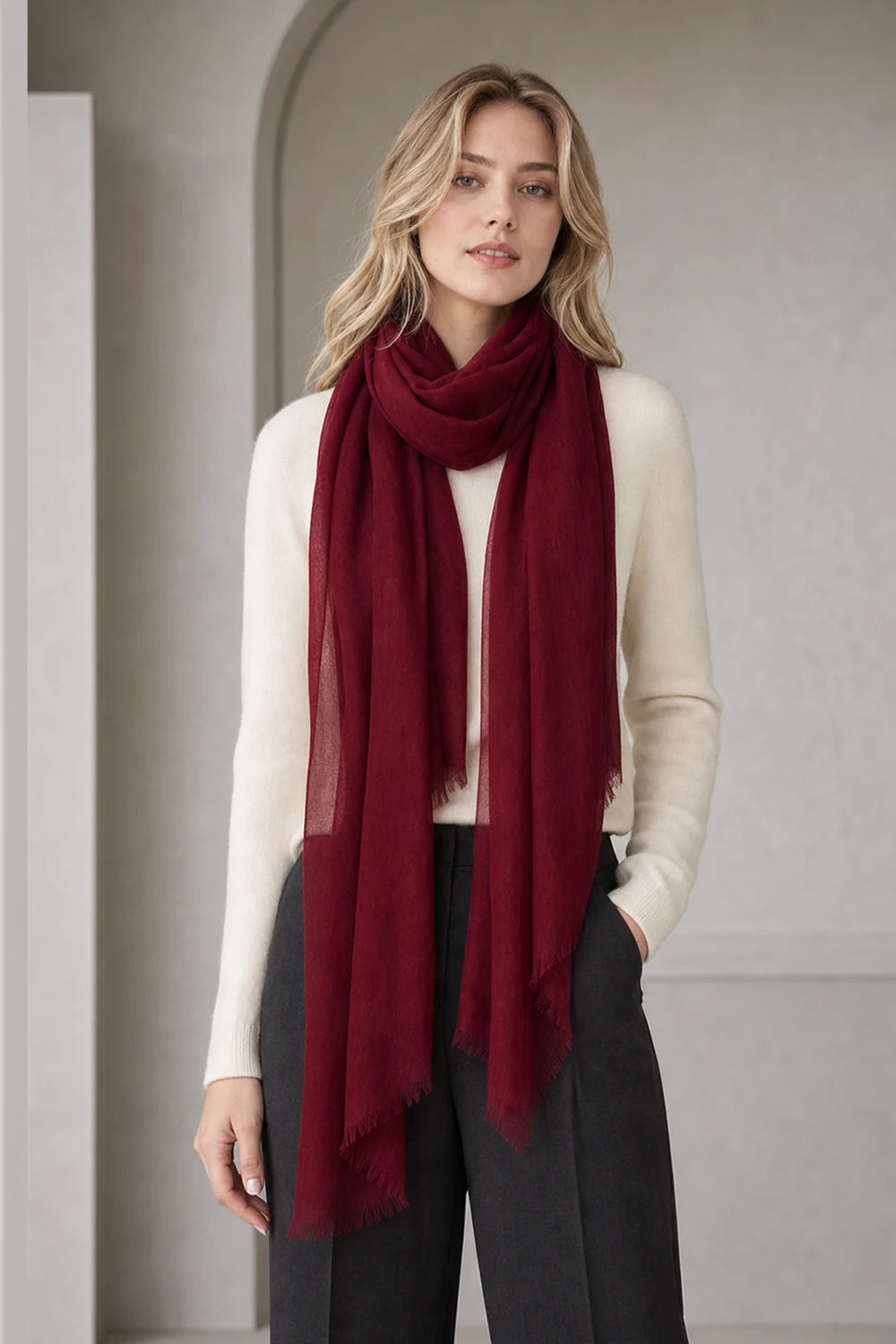 Audingull 100% Cashmere Lightweight Wrap Scarf for Women
