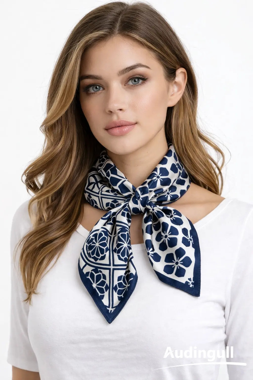 Audingull 100% Mulberry Silk Scarf for Women