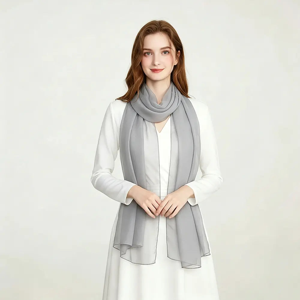 Audingull Lightweight 100% Mulberry Silk Scarf & Wrap