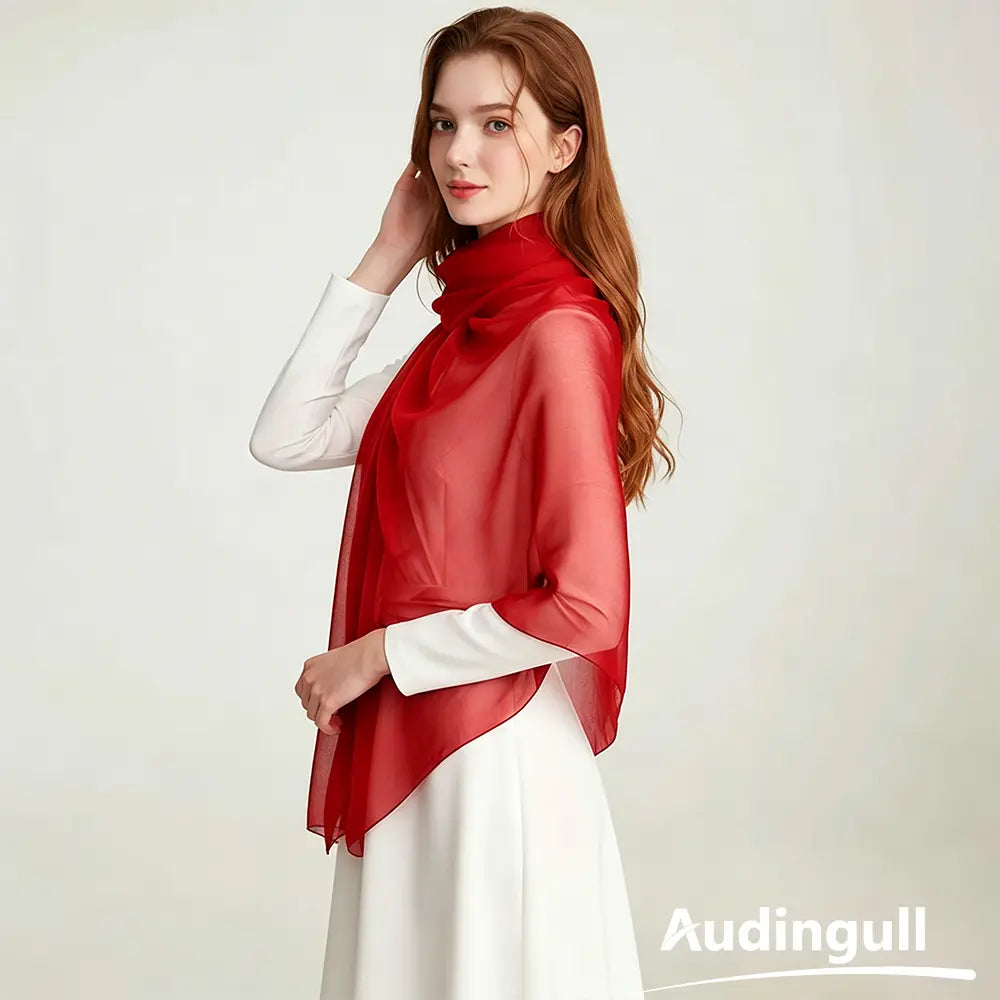 Audingull Lightweight 100% Mulberry Silk Scarf & Wrap