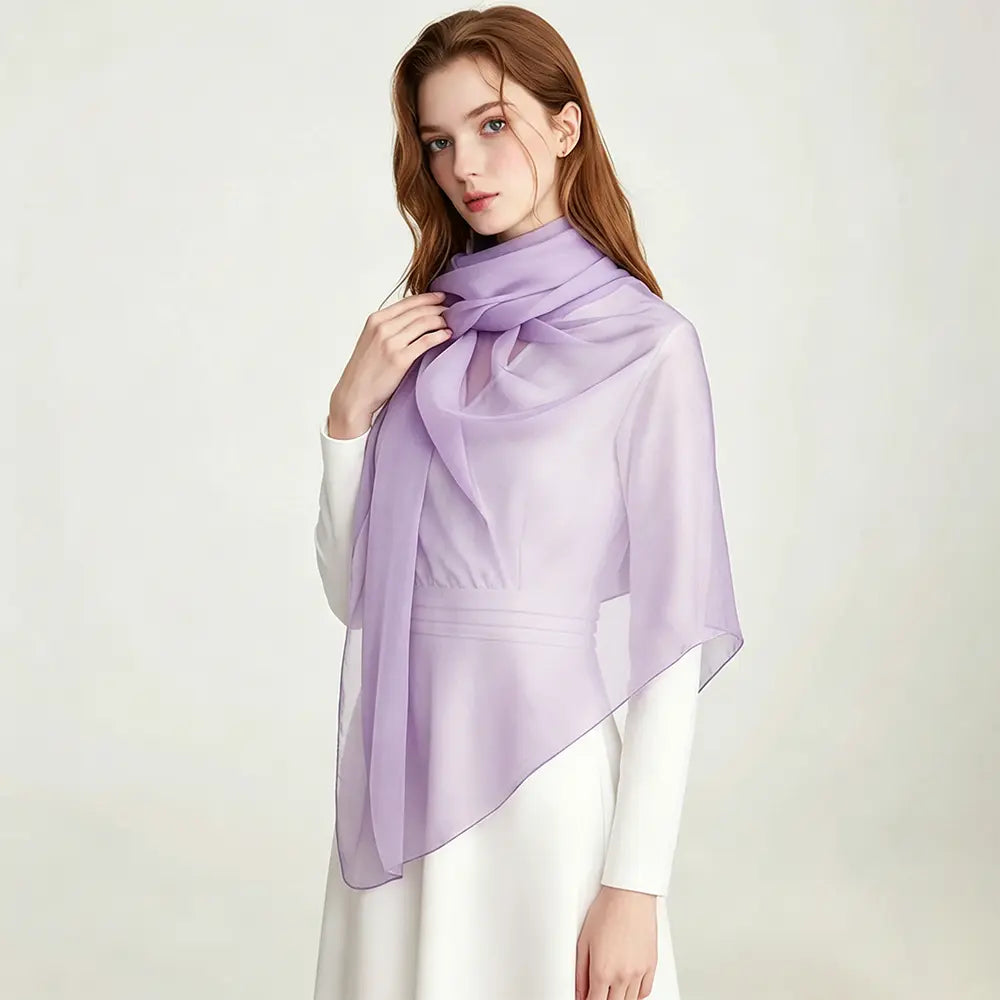 Audingull Lightweight 100% Mulberry Silk Scarf & Wrap