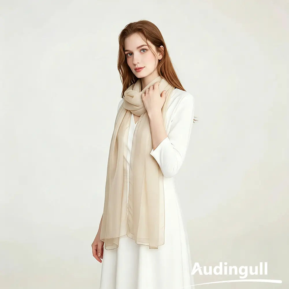 Audingull Lightweight 100% Mulberry Silk Scarf & Wrap