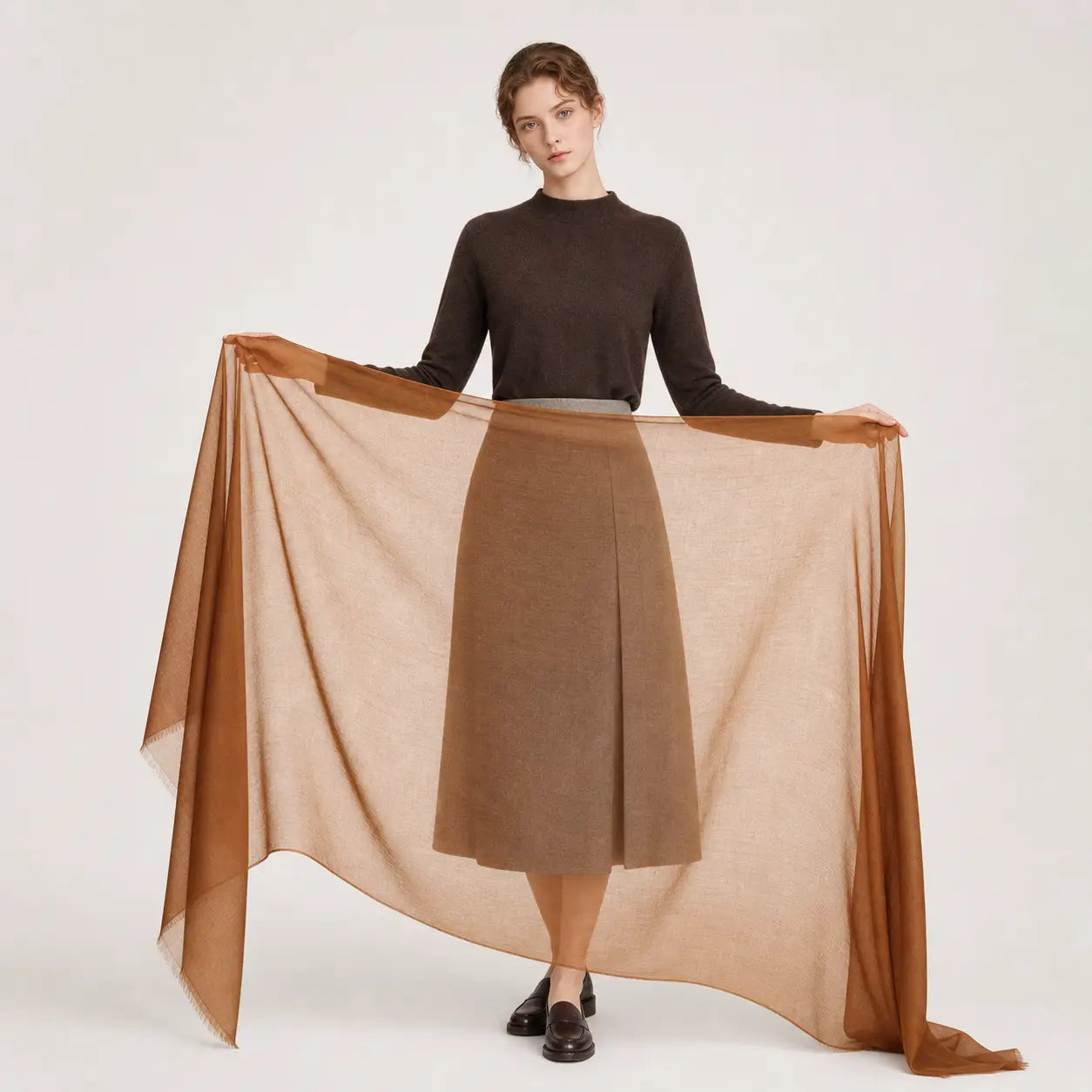 Audingull Soft 100% Cashmere Cloud-Light Scarf Wrap
