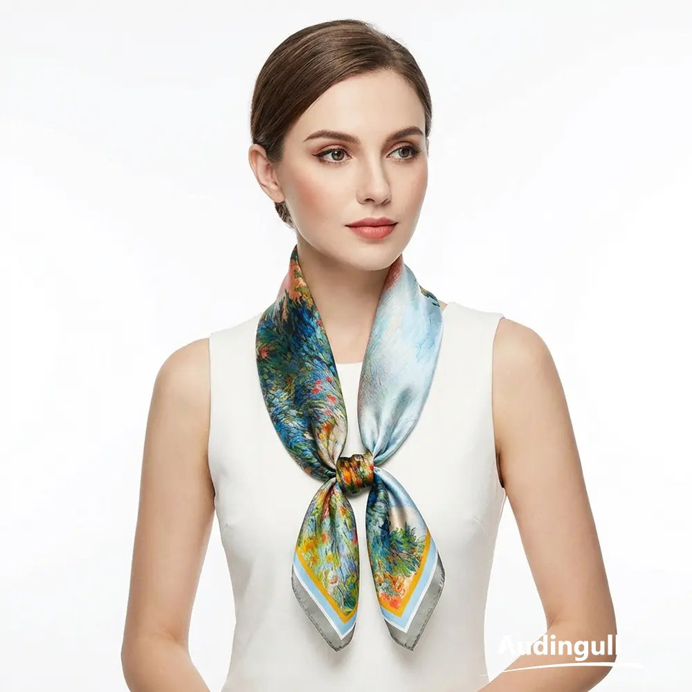 Audingull Women's 100% Silk Scarf Soft Natural Silk Fabric