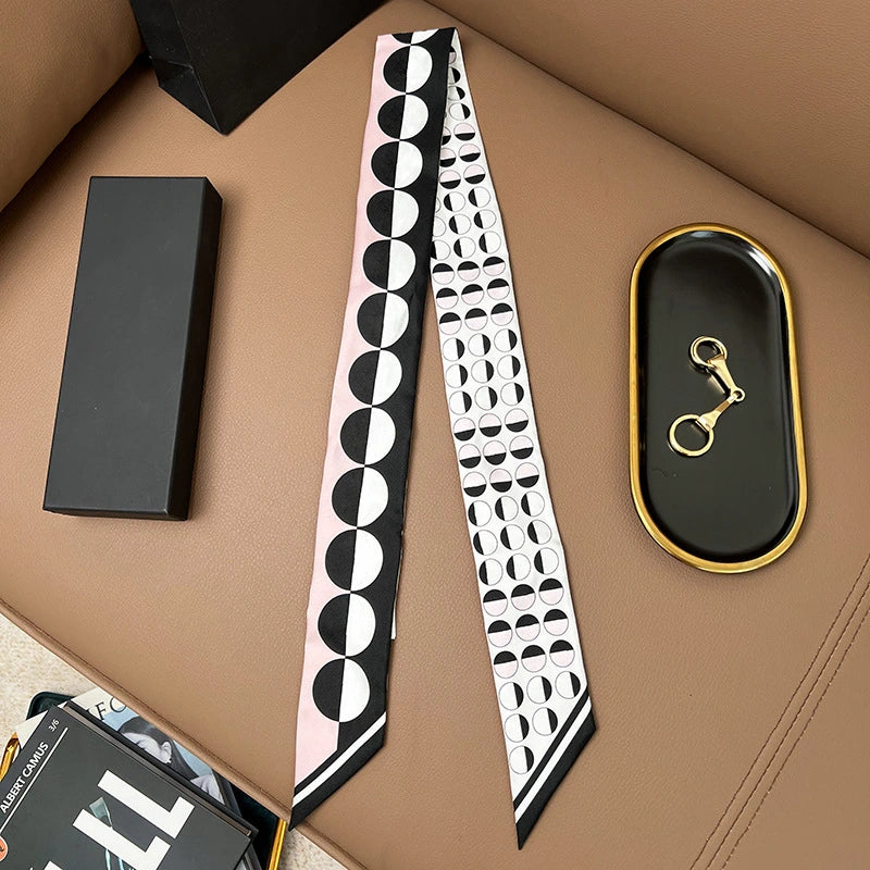 Audingull 100% Mulberry Silk Skinny Scarf