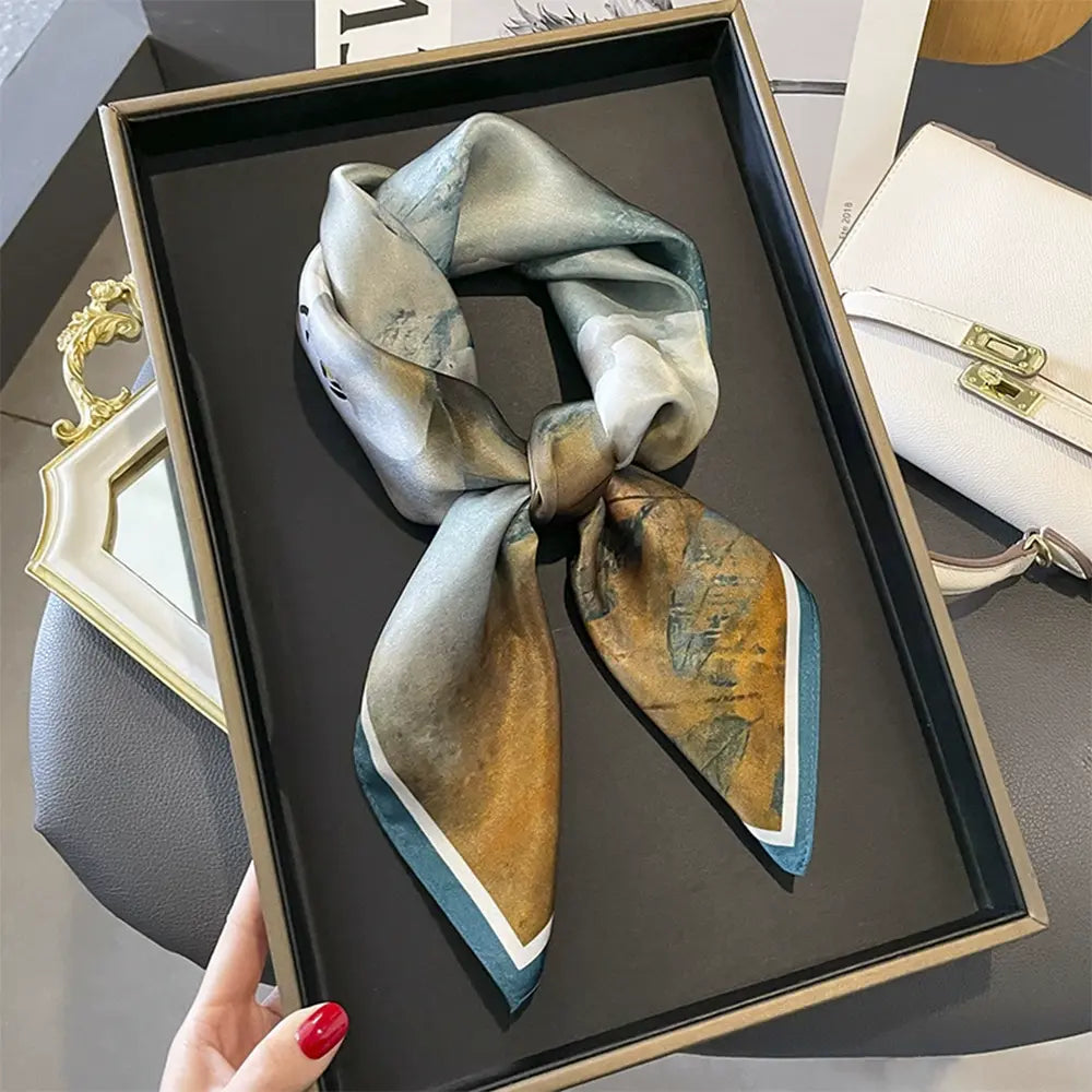 Audingull 100% Mulberry Silk Scarf for Women