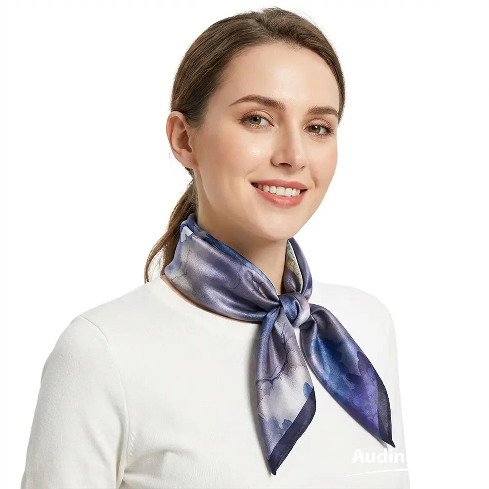 Audingull 100% Mulberry Silk Scarf for Women