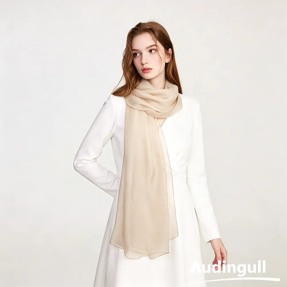 Audingull Lightweight 100% Mulberry Silk Scarf & Wrap