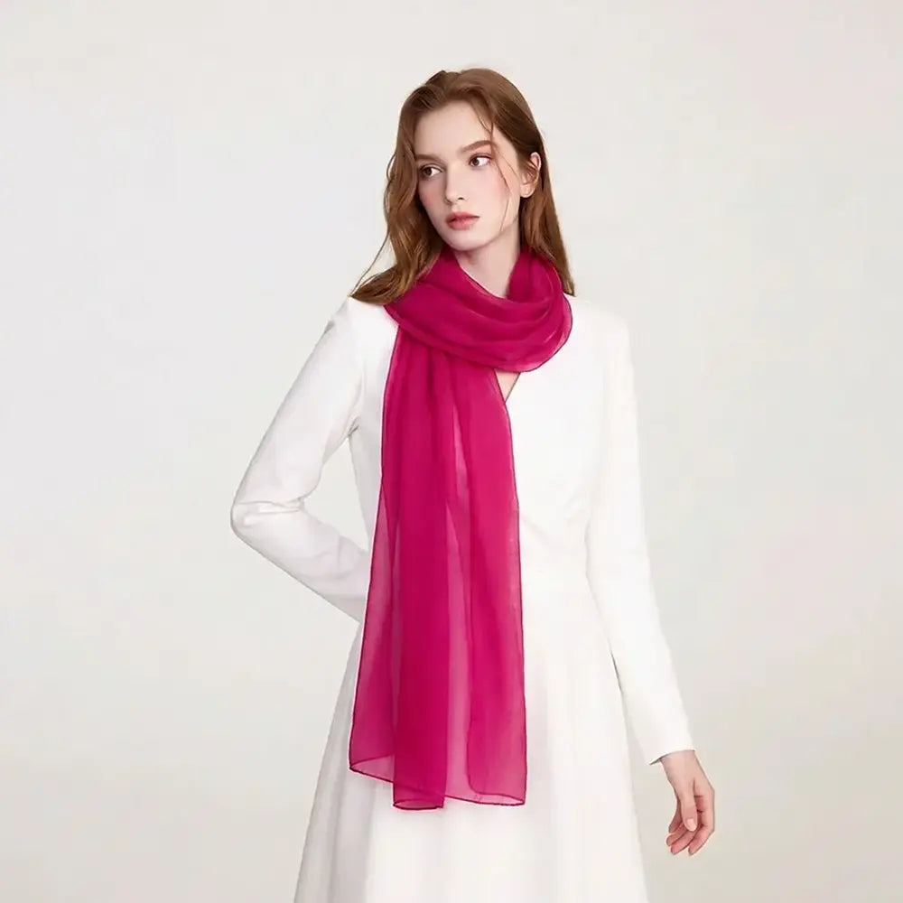 Audingull Lightweight 100% Mulberry Silk Scarf & Wrap