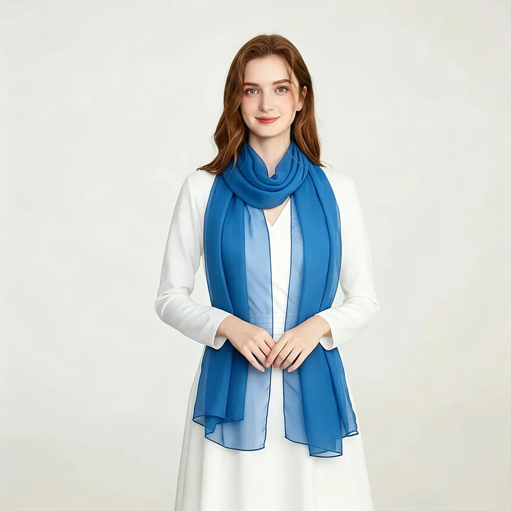 Audingull Lightweight 100% Mulberry Silk Scarf & Wrap