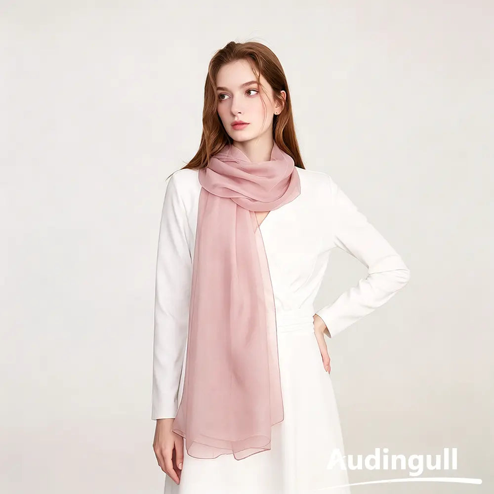 Audingull Lightweight 100% Mulberry Silk Scarf & Wrap