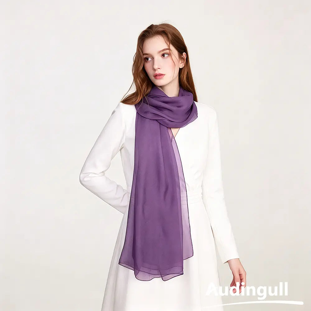 Audingull Lightweight 100% Mulberry Silk Scarf & Wrap