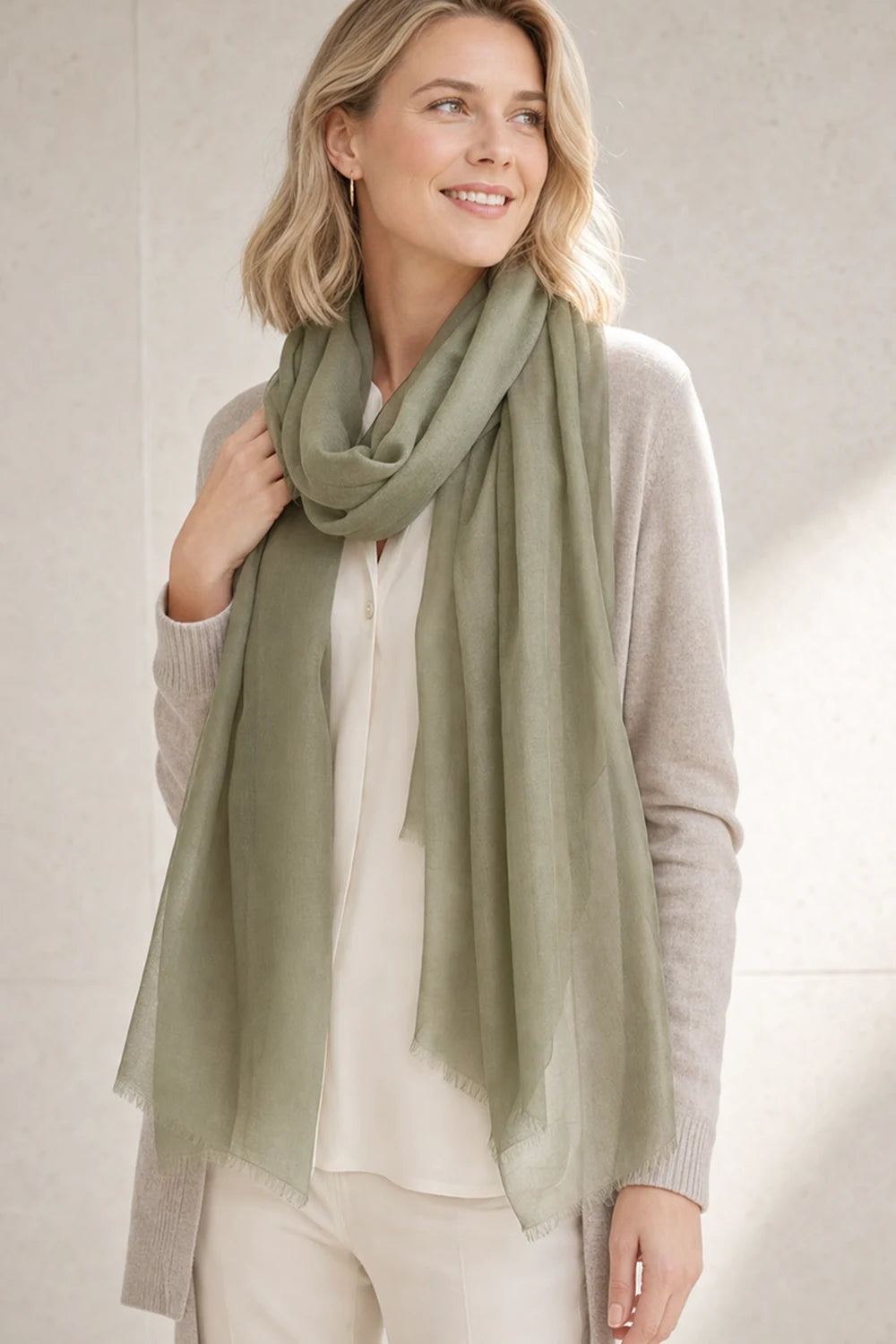 Audingull 100% Cashmere Lightweight Wrap Scarf for Women