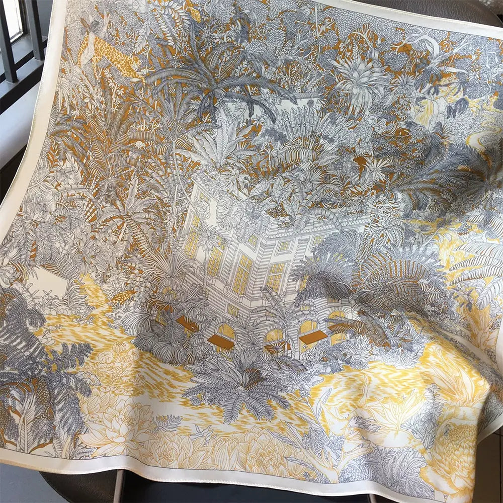 Audingull 100% Mulberry Silk Scarf for Women