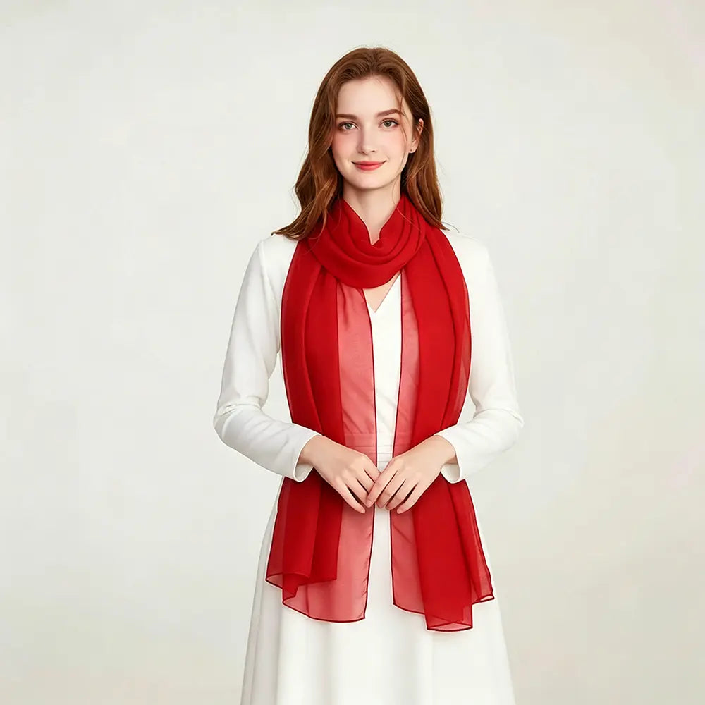 Audingull Lightweight 100% Mulberry Silk Scarf & Wrap