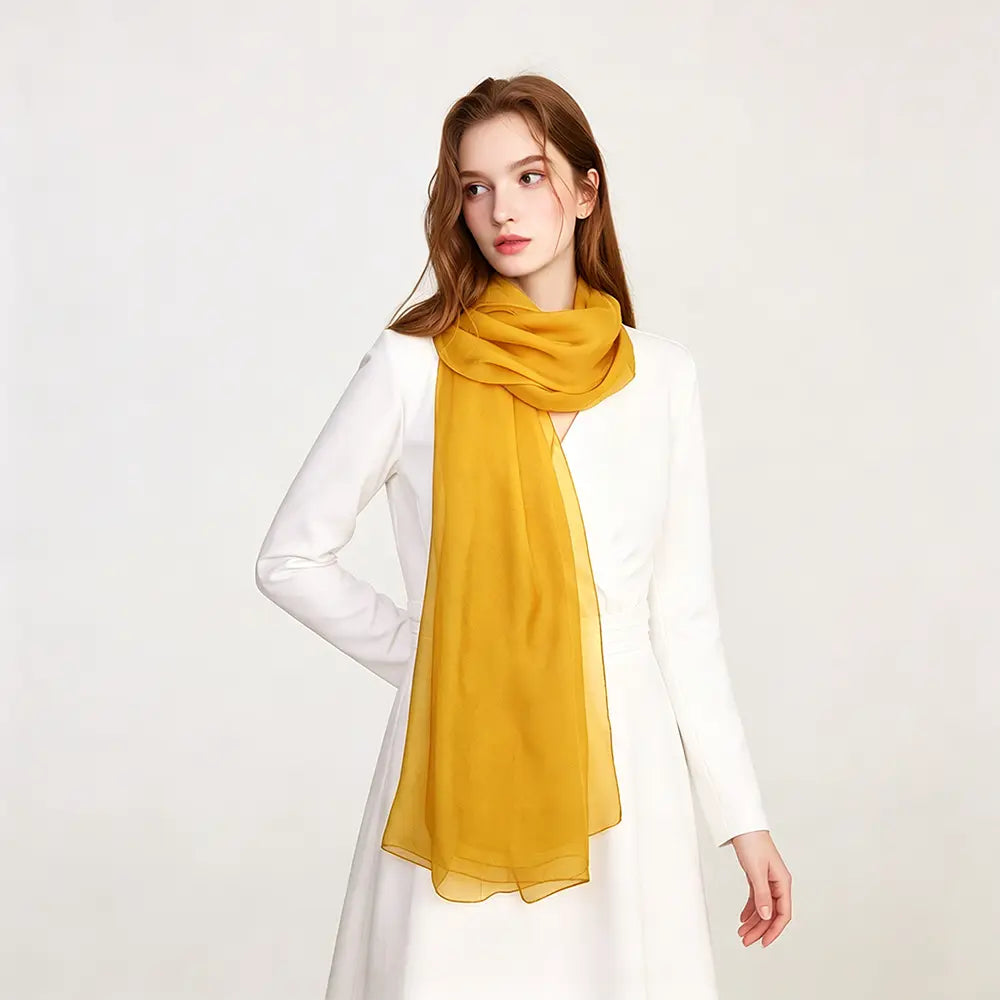 Audingull Lightweight 100% Mulberry Silk Scarf & Wrap