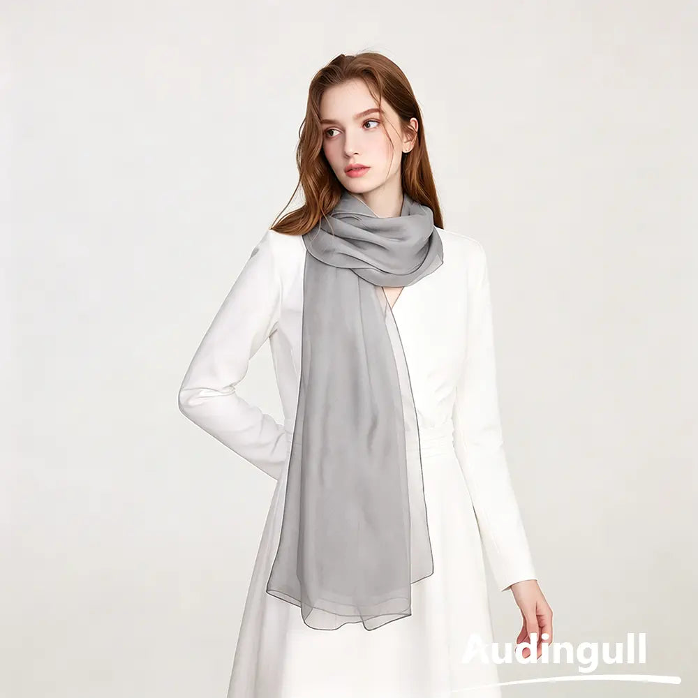 Audingull Lightweight 100% Mulberry Silk Scarf & Wrap