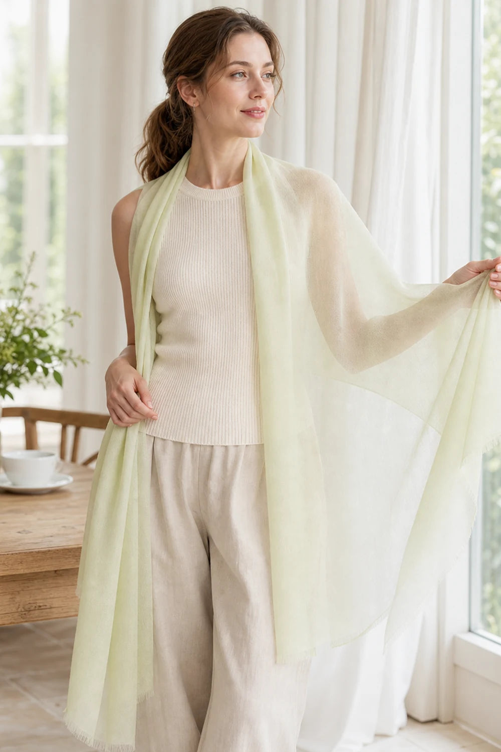Audingull 100% Cashmere Lightweight Wrap Scarf for Women