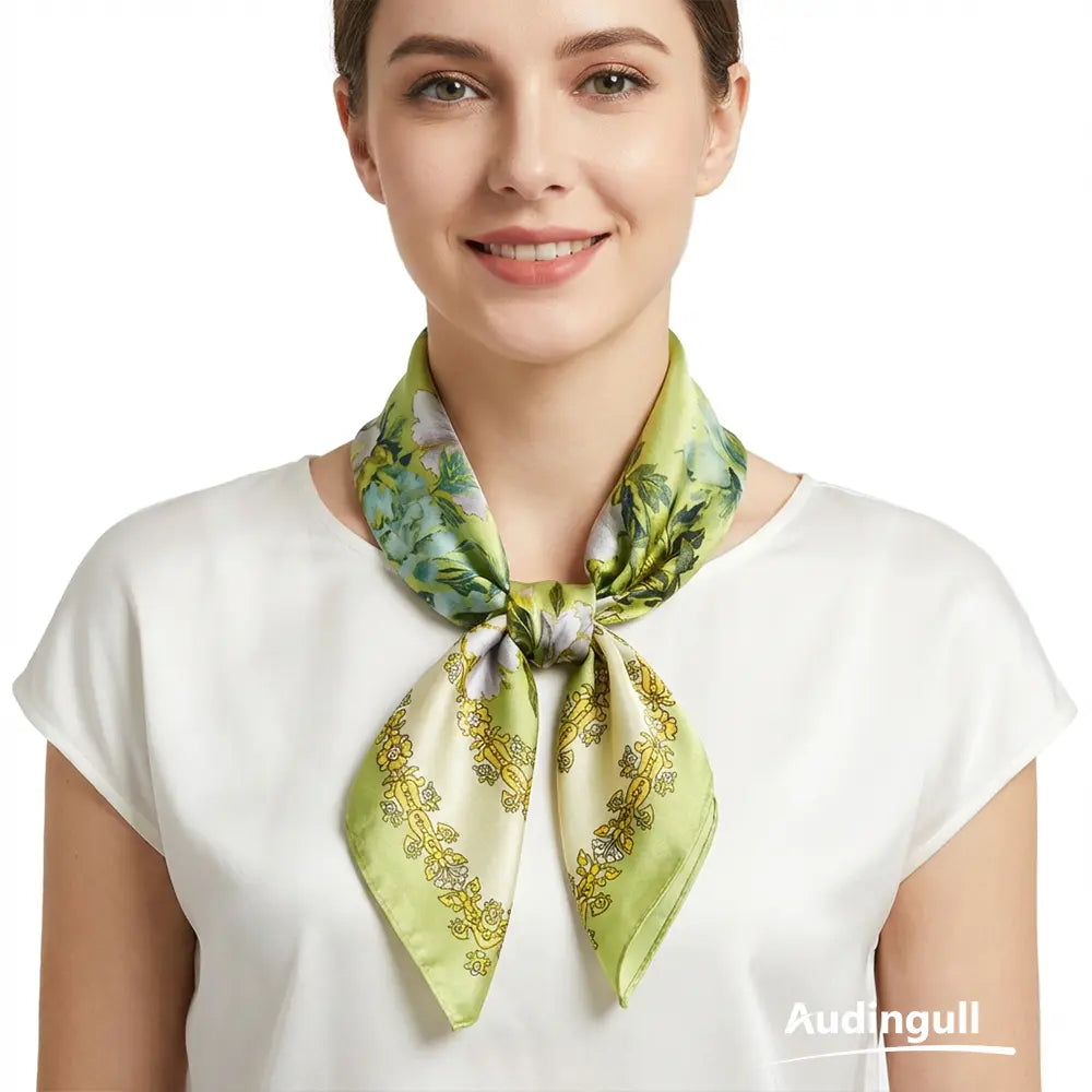 Audingull 100% Mulberry Silk Scarf for Women