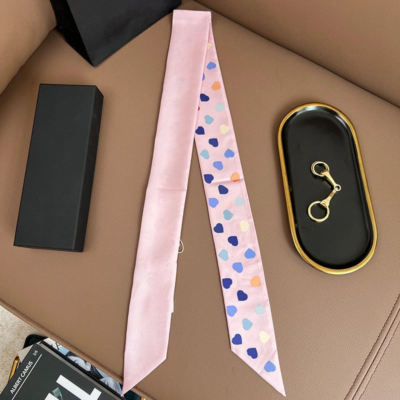 Audingull 100% Mulberry Silk Skinny Scarf