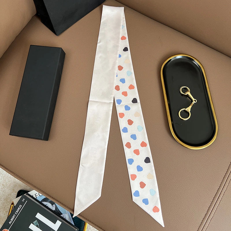 Audingull 100% Mulberry Silk Skinny Scarf