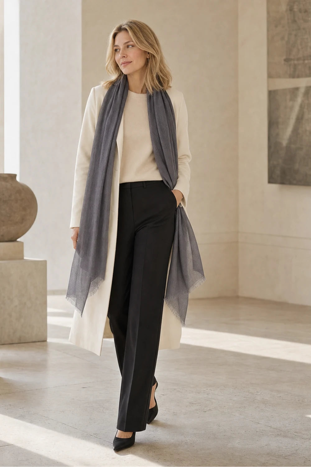 Audingull 100% Cashmere Lightweight Wrap Scarf for Women