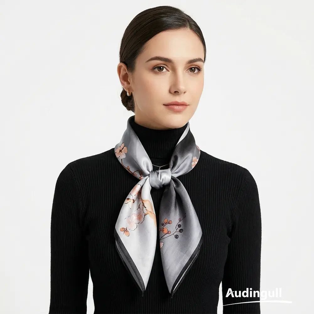 Audingull Soft and Lightweight 100% Silk Scarf for Women