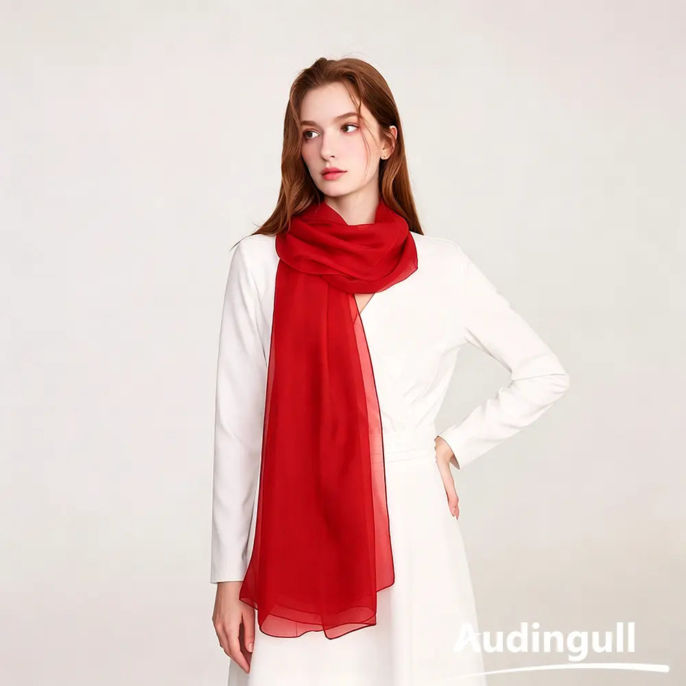 Audingull Lightweight 100% Mulberry Silk Scarf & Wrap