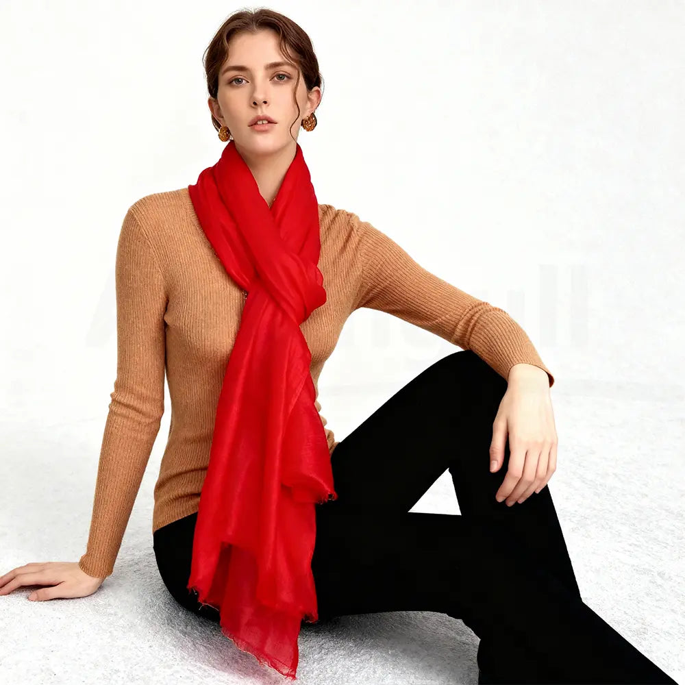 Audingull Soft 100% Cashmere Cloud-Light Scarf Wrap
