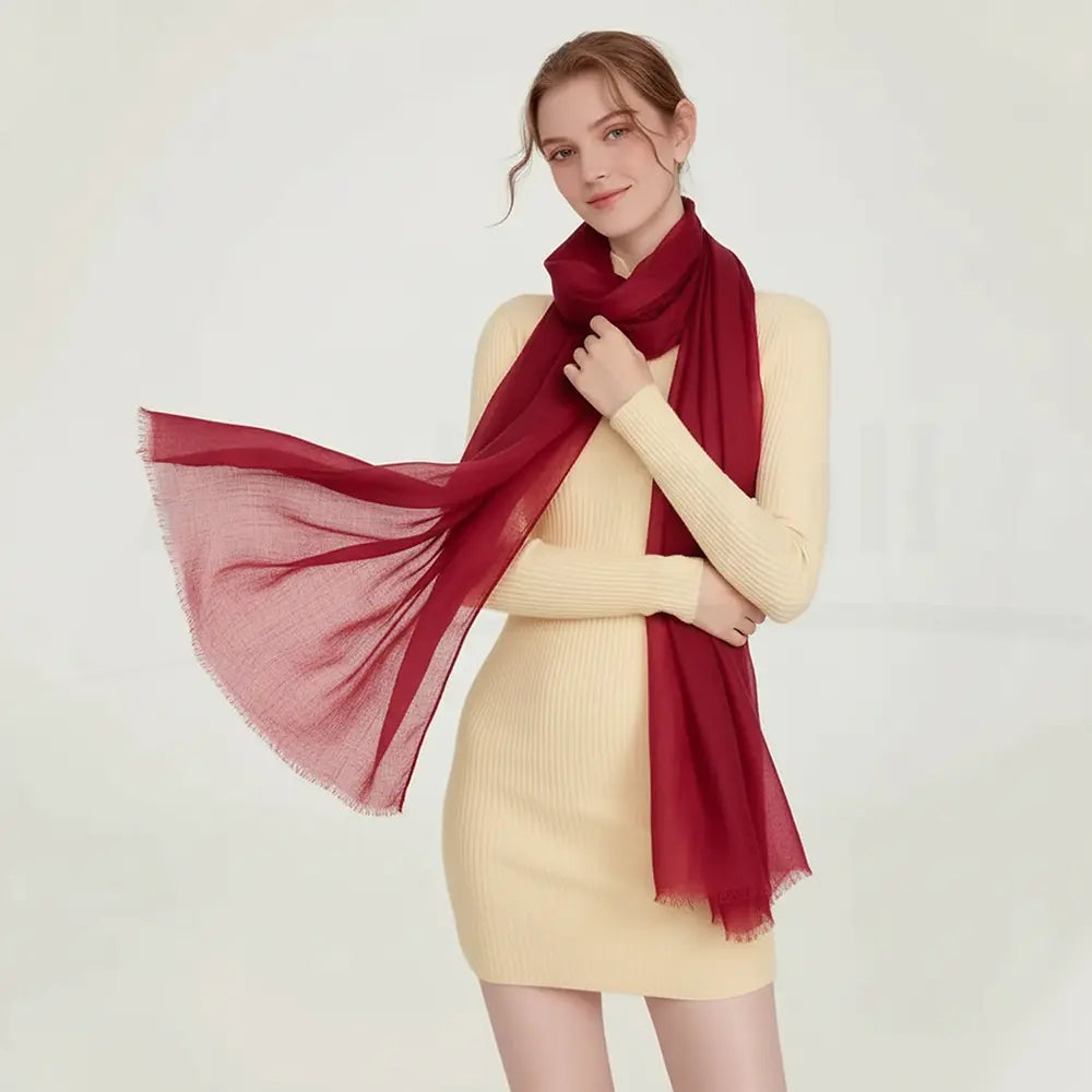 Audingull Soft Pure Cashmere Cloudweight Scarf Wrap