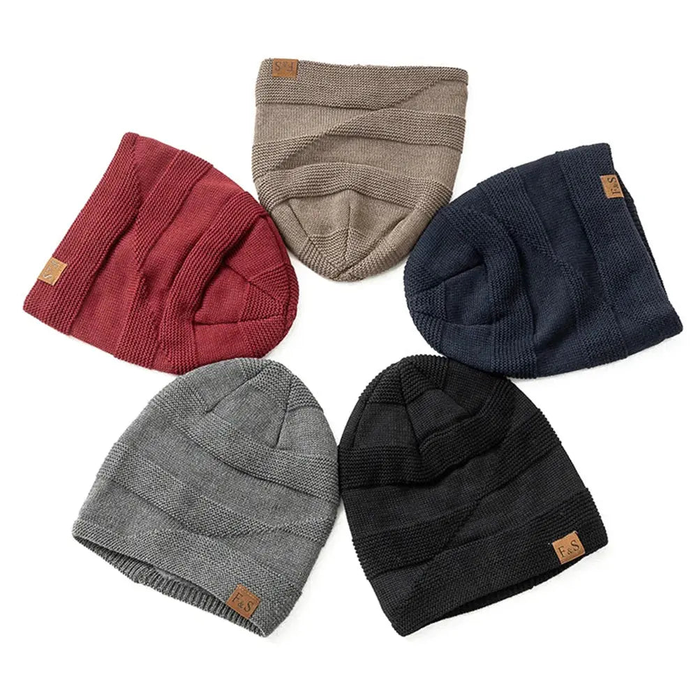 Classic Slouchy Knit Beanie with Soft Fleece Lining