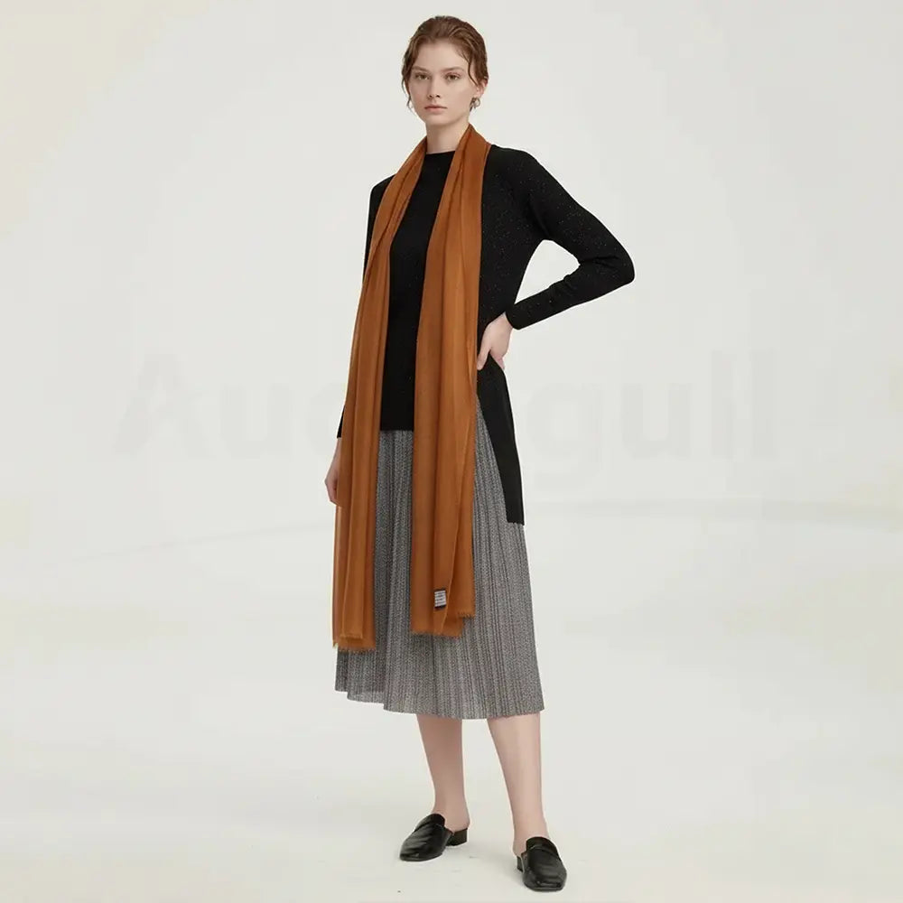 Audingull Soft Pure Cashmere Cloudweight Scarf Wrap